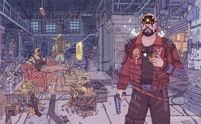 我们曾经推荐过的这位艺术家为《赛博朋克2077》绘制了封面插画