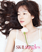 韩艺人林秀晶写真 白色吊带装大秀透明美肌