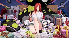 动漫二次元&quot;红发&quot;少女主题图集原画插画图包壁纸图片素材