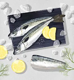手绘美食海鲜简约大气海报