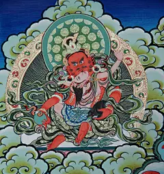 〓纯正手绘精品〓藏族西藏手绘唐卡 财宝天王唐卡|五姓财神唐卡-淘宝网