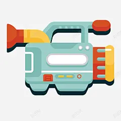 彩色圆角扁平化摄像机元素矢量图 设计图片 免费下载 页面网页 平面电商 创意素材