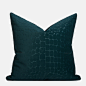 北欧现代简约/样板房设计师酒店沙发靠包靠枕/绿色压纹纹理大方枕-淘宝网