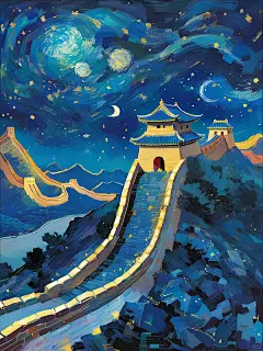 星空下的长城 - 小红书