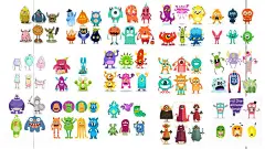 小怪兽独眼兽  - 源文件下载【酷图网】小怪兽,独眼兽,怪兽头像,小恶魔,史莱克,无脸怪,大眼萌,毛球怪,生日快乐,怪兽合集,万圣节