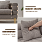 2 Piece Boucle Sofa Set Oversize Sofa Couch Comfy Sofa for Living Room
