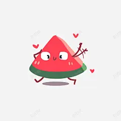 可爱卡通西瓜表情包 创意素材