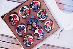 盒子里的布朗尼蛋糕