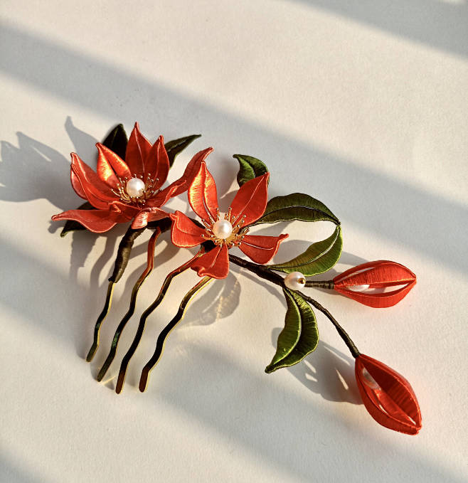 【安之尧】酸浆草——汉服缠花发饰缠花发簪...