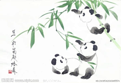 琴上抚弦筝采集到熊猫