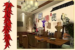 麻辣火锅拉面无缝大型壁画中式乡村美食酒店餐厅饭店面馆壁纸墙纸-淘宝网
