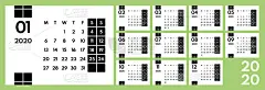 2020,矢量,水平画幅,日历,黑白图片,办公室,九月,商务,英语,十月