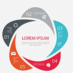 5瓣花形商务信息矢量图ai免抠素材_新图网 https://ixintu.com 5瓣花形 商务信息 ppt元素 矢量图