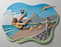 RIO - Paper sculptures : Paper sculptures created for Unimed Rio, Health insurance Company.