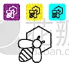 蜜蜂,六边形,黑色,线条,白色,计算机图标,商务,直的,食品,壁纸