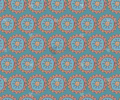 无缝模式。民族、传统装饰。放荡不羁的风格。手绘风格的花。设计纺织品，包装，壁纸。可爱的、程式化的装饰