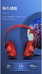 漫威联名钢铁侠蓝牙耳机头戴式重低音降噪头戴式耳麦无线双耳运动音乐游戏手机电脑男女通用2021年新款-tmall.com天猫