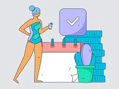 运营插画 | 图源免费EPS文件 |商业人士平面向量概念操作手绘插图