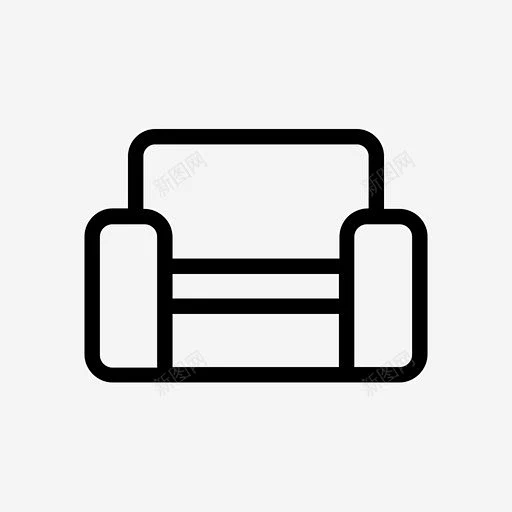 扶手椅休息室座位图标 页面网页 平面电商 创意素材-花瓣网