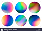 Spectrum abstract vaporwave holographic circular designs