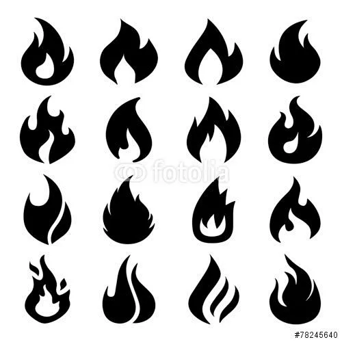 Vector: Fire Icons-花瓣网