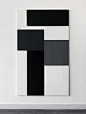 Arjan Janssen, oil on canvas, 2005 | i see a sense of movement and three-dimension with the placement of these black white and grey rectangles...