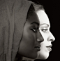 Two Women in Profile