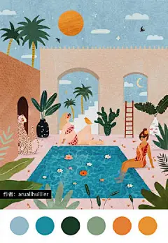 #资源君# 插画与配色。 ​​​​