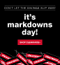 Don’t Let the Savings Slip Away: It’s Markdowns Day! - Shop Clearance