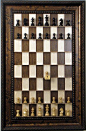 Vertical chess set from Amazon.com: chess pieces on vertical wall mounted chess board. Kevin would have loved this!: @北坤人素材