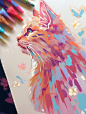 第三期｜油画棒上的喵咪艺术创作 - 小红书