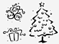 圣诞高清素材 圣诞树 圣诞节 简笔画 黑色 免抠png 设计图片 免费下载