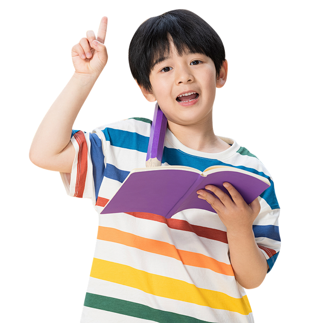 摄图网_401919543_小男孩拿书本...