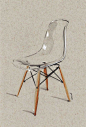 Chair sketch. Quick 10min sketch of transparent Eames. Less lines more realistic. @wrenchbone