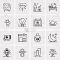 set 16 universal icons business