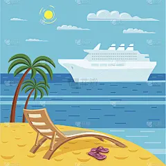 海滩上放松