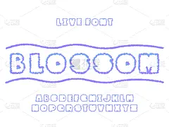 字母,花朵,字体,单词,字母表次序,信函,品牌名称,三维图形,吹,花