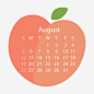 粉色2018年8月桃子水果日历矢量图高清素材 平面 设计图片 免费下载 页面网页 平面电商 创意素材 png素材