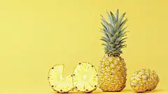 水果果肉甘甜菠萝凤梨新鲜黄色清新