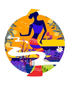 香沫咖啡奶茶原创小青柑普洱茶手绘茶叶包装插画