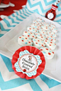Dr. Seuss Thing 1 and Thing 2 1st Birthday Party for Twins - Twin - Red and Aqua Blue - Chevron & Polka Dots - Candy Sweets Dessert Table - Buffet - candy label Ideas