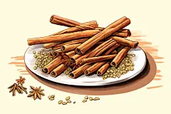 中医甘草中草药药材插画