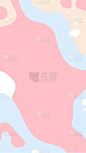 垂直的抽象背景。手绘各种形状和涂鸦对象。用于Instagram故事。当代现代时尚矢量插图。柔和的颜色