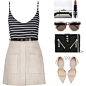 #black #nude #stripes #casual #summer #cute #style