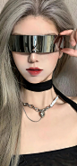 General 1600x3423 women long hair necklace 3D CGI juicy lips Asian
