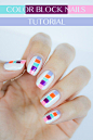 color block nails