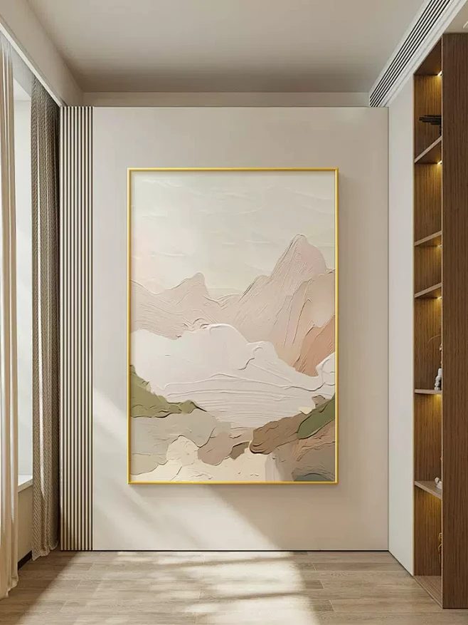 侘寂风玄关装饰画砂岩肌理客厅挂画过道走廊抽象艺术高级感墙壁画-tmall.com天猫-花瓣网