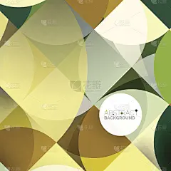 剪纸圆，马赛克混合几何图案设计