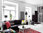红与黑的格调搭配 炫酷的54平米小公寓 306878