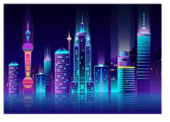 中国风手绘上海城市地标古迹建筑旅游景点线性插画(4).ai